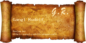 Gangl Rudolf névjegykártya
